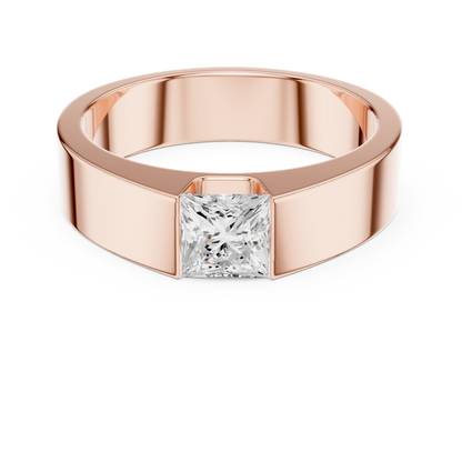 1.00 Ct Princess Cut Lab grown Diamond Classic Vintage Unique Daily Wear Men Diamond Ring - HIGHCARAT DIAMONDS