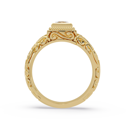 Princess Cut Lab Grown Diamond Dual Square Open Ring - HIGHCARAT DIAMONDS