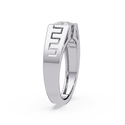 Princess Cut Lab Grown Diamond Open Frame Gold Ring - HIGHCARAT DIAMONDS