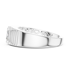 14k Solid Rose Gold Lab Grown Princess Cut Diamond Ring  For Men's Daily Wear - HIGHCARAT DIAMONDS