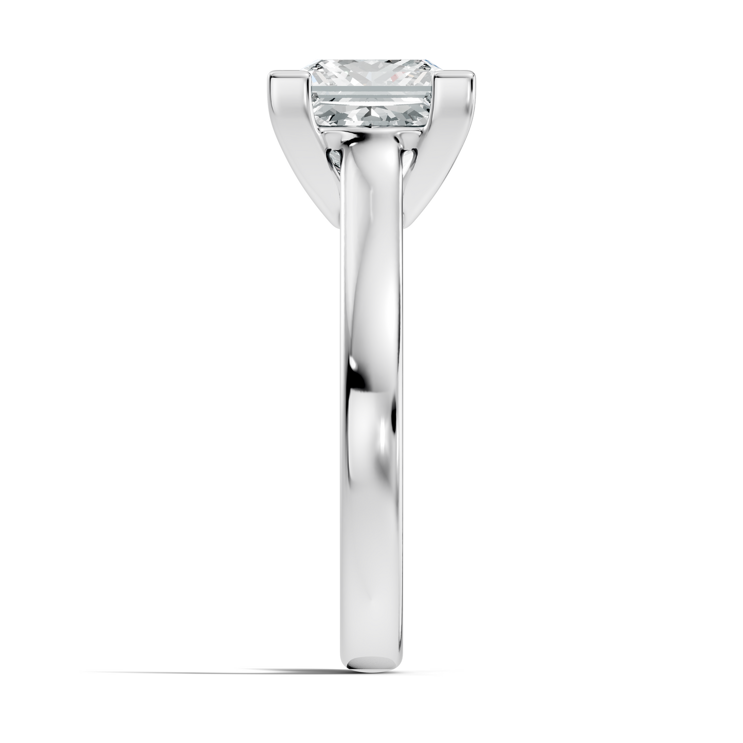 3.00Ct  Princess Cut Lab Grown Diamond Solitaire Delicate Vintage Cluster Engagement Ring For Her - HIGHCARAT DIAMONDS