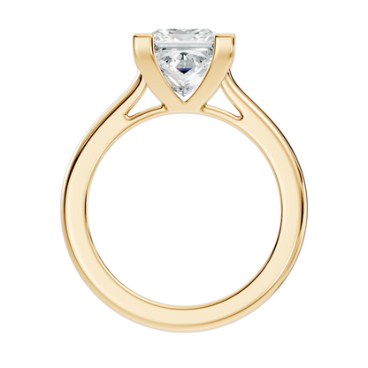 3.00Ct  Princess Cut Lab Grown Diamond Solitaire Delicate Vintage Cluster Engagement Ring For Her - HIGHCARAT DIAMONDS