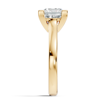 3.00Ct  Princess Cut Lab Grown Diamond Solitaire Delicate Vintage Cluster Engagement Ring For Her - HIGHCARAT DIAMONDS