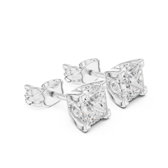 Princess Cut Lab Grown Diamond Solitaire Stud Earring
