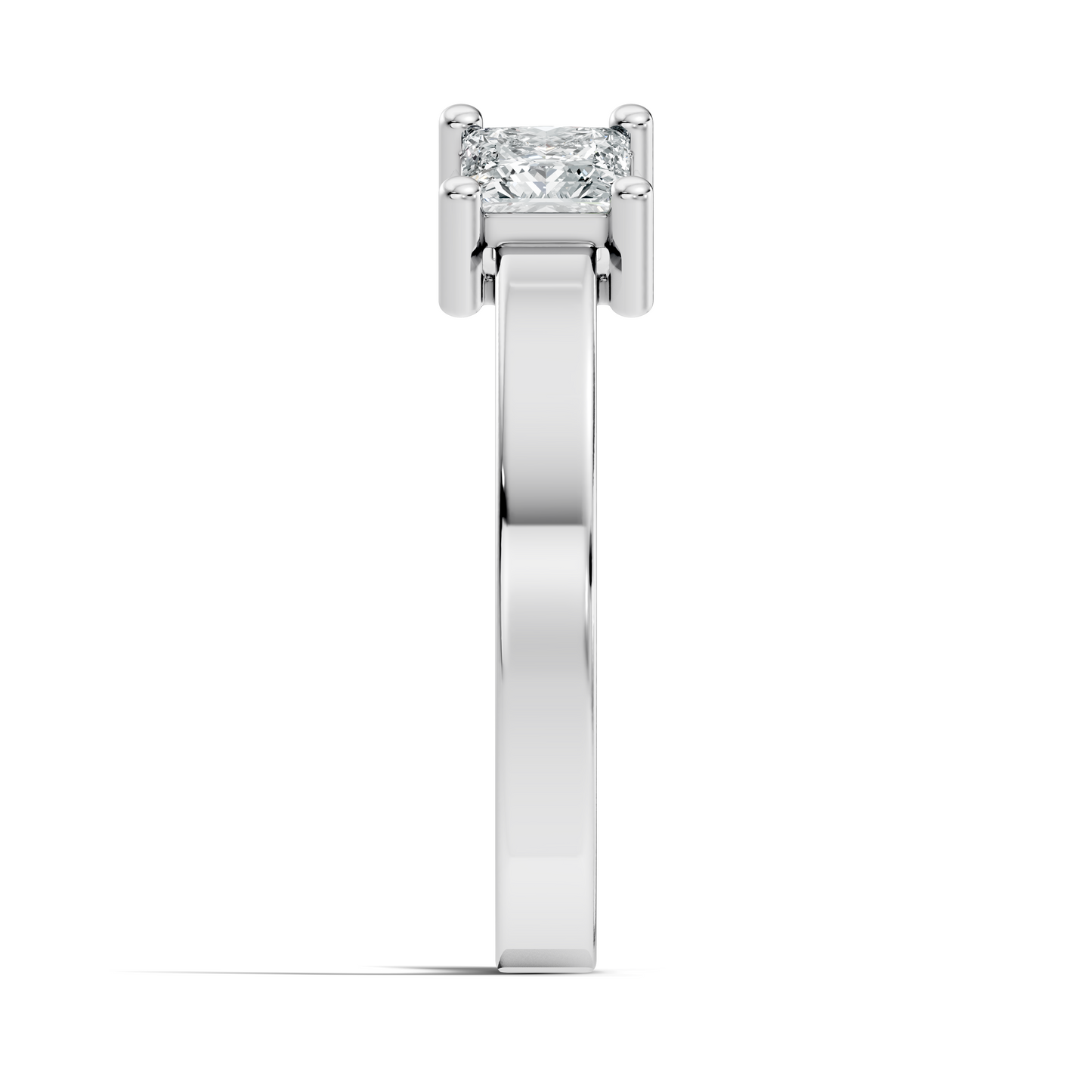 Princess Cut Lab Grown Diamond Antique Cluster Two Stone Dainty Promise Diamond Ring For Her - HIGHCARAT DIAMONDS