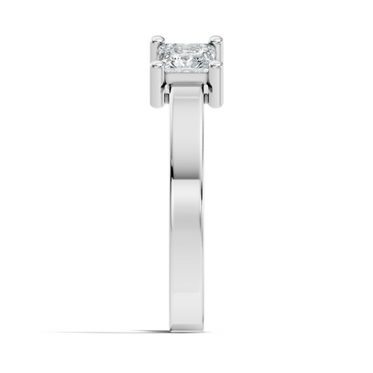 Princess Cut Lab Grown Diamond Antique Cluster Two Stone Dainty Promise Diamond Ring For Her - HIGHCARAT DIAMONDS