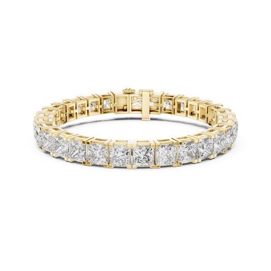Princess Cut Labgrown Diamond Minimalist Antique Vintage Inspired Handcrafted Stunning Tennis Bracelet For Her