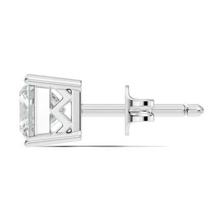 Princess Cut Prong Set Solitaire Lab grown Diamond Earring - HIGHCARAT DIAMONDS