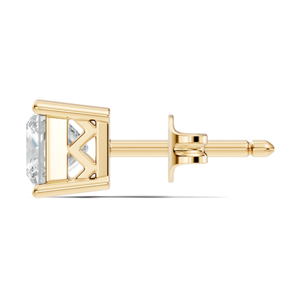 Princess Cut Prong Set Solitaire Lab grown Diamond Earring - HIGHCARAT DIAMONDS