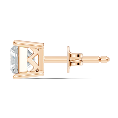 Princess Cut Prong Set Solitaire Lab grown Diamond Earring - HIGHCARAT DIAMONDS