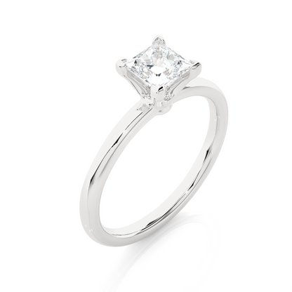 Princess Cut Prong Set Solitaire Ring for Women