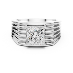 1.49 Ct Round Shape Lab grown Diamond 18k Solid Gold New  Stunning Fabulous Men Diamond Ring - HIGHCARAT DIAMONDS