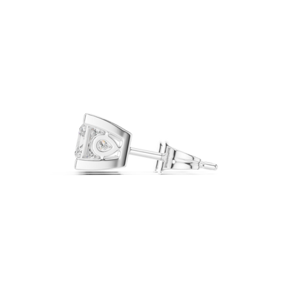 Princess Cut 1.00 Ct Lab Grown Diamond Studs Earring For 10k Solid Rose Gold Use For Daily Wear - HIGHCARAT DIAMONDS