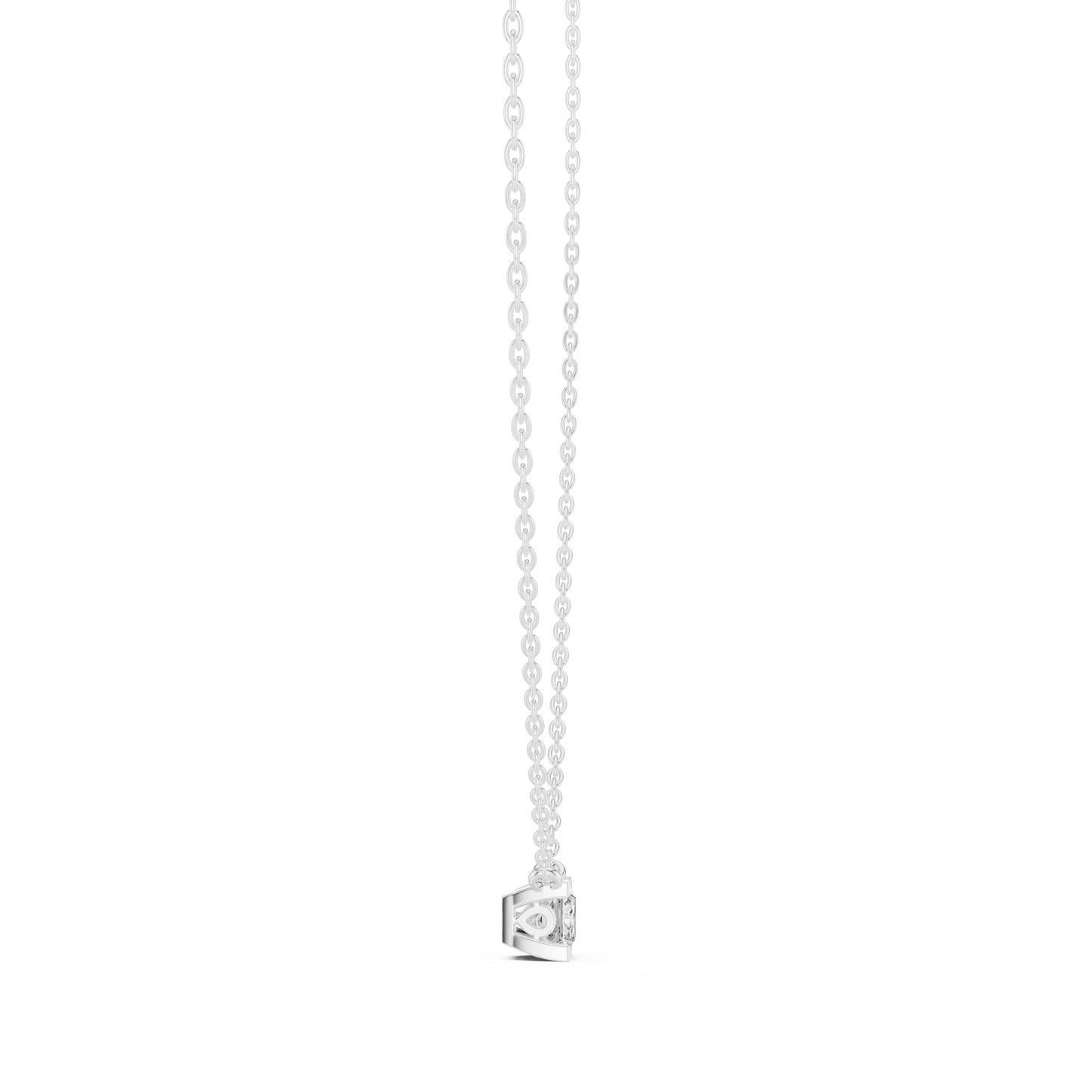 Princess Cut Solitaire Pendant Minimal Elegant Design In Gold Dainty Jewelry For Her