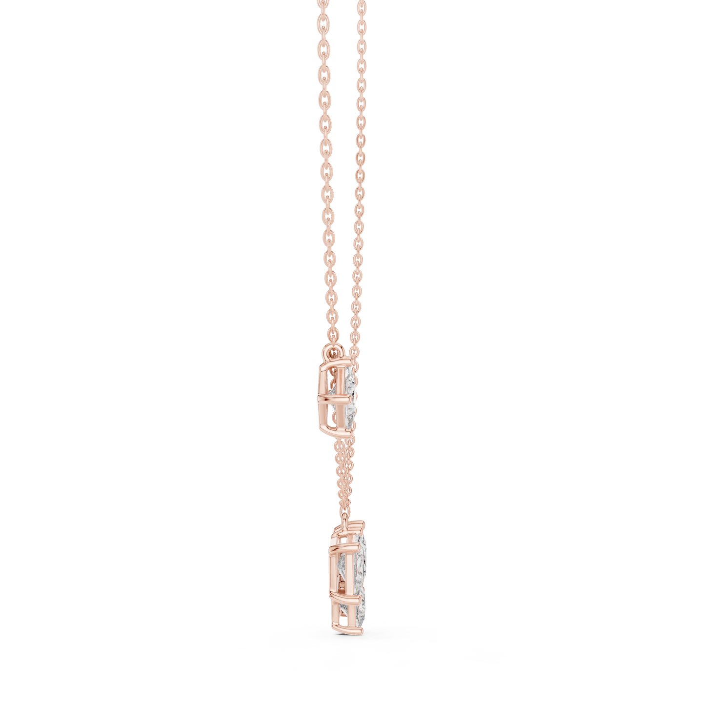 Princess Cut Four Stone Lab Grown Diamond Shinning Pendant For Her Anniversary - HIGHCARAT DIAMONDS