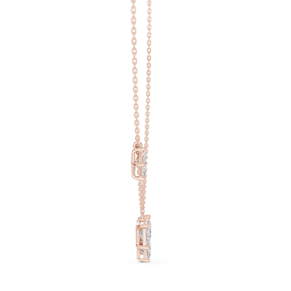 Princess Cut Four Stone Lab Grown Diamond Shinning Pendant For Her Anniversary - HIGHCARAT DIAMONDS