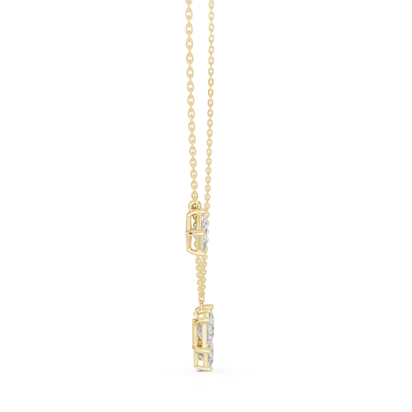 Princess Cut Four Stone Lab Grown Diamond Shinning Pendant For Her Anniversary - HIGHCARAT DIAMONDS