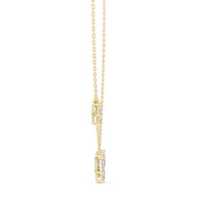 Princess Cut Four Stone Lab Grown Diamond Shinning Pendant For Her Anniversary - HIGHCARAT DIAMONDS