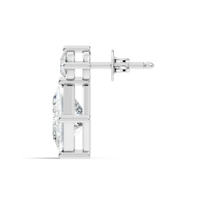 Classic Princess & Round Lab-Grown Diamond Stud Earrings Perfect Gift For Her - HIGHCARAT DIAMONDS