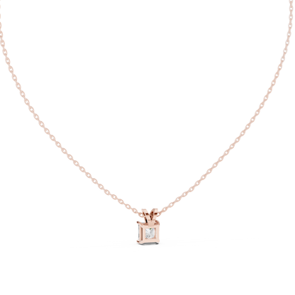 Princess Cut Lab Grown 1.04 CT In 18k Solid Gold Vintage Diamond Pendant For Her - HIGHCARAT DIAMONDS