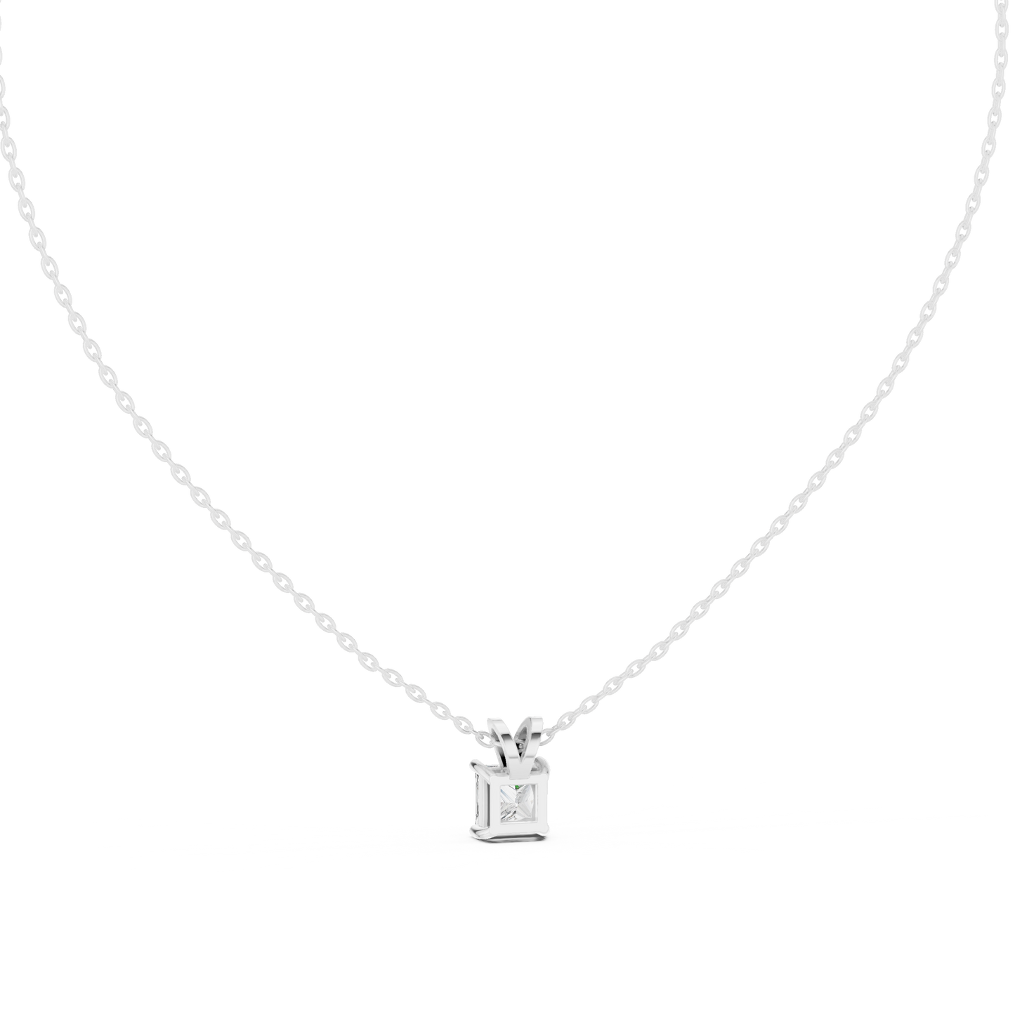 Princess Cut Lab Grown 1.04 CT In 18k Solid Gold Vintage Diamond Pendant For Her - HIGHCARAT DIAMONDS
