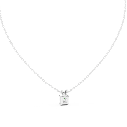 Princess Cut Lab Grown 1.04 CT In 18k Solid Gold Vintage Diamond Pendant For Her - HIGHCARAT DIAMONDS