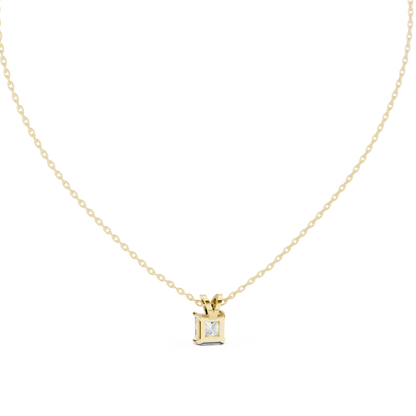 Princess Cut Lab Grown 1.04 CT In 18k Solid Gold Vintage Diamond Pendant For Her - HIGHCARAT DIAMONDS