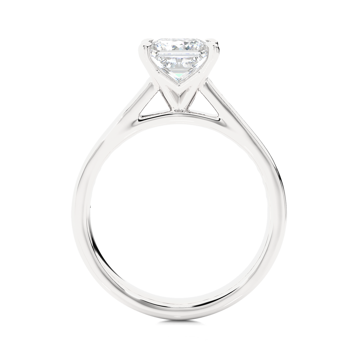 Princess Lab Grown Diamond Side Stone Engagement Ring, 1.95 Carat Accented Ring For Our Special Person - HIGHCARAT DIAMONDS