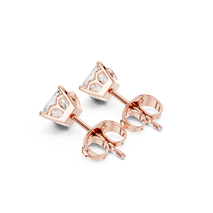 10kSolid White Gold Princess Cut Lab Grown Diamond Wedding Wear Classic Look Diamond Earring For Girl - HIGHCARAT DIAMONDS