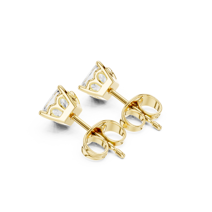 10kSolid White Gold Princess Cut Lab Grown Diamond Wedding Wear Classic Look Diamond Earring For Girl - HIGHCARAT DIAMONDS