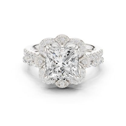 3.65Ct Princess, Marquise and Round Cut Diamond Unique Vintage Classic Dainty Bridesmaid Ring For Her - HIGHCARAT DIAMONDS