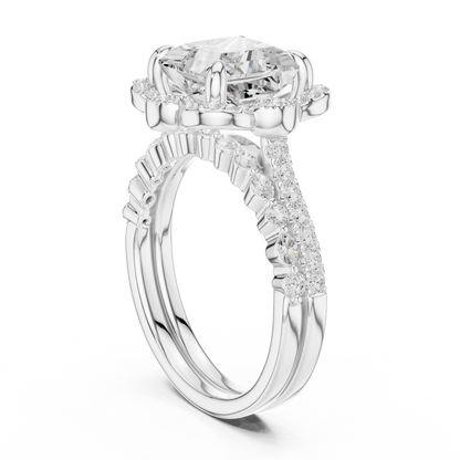3.65Ct Princess, Marquise and Round Cut Diamond Unique Vintage Classic Dainty Bridesmaid Ring For Her - HIGHCARAT DIAMONDS