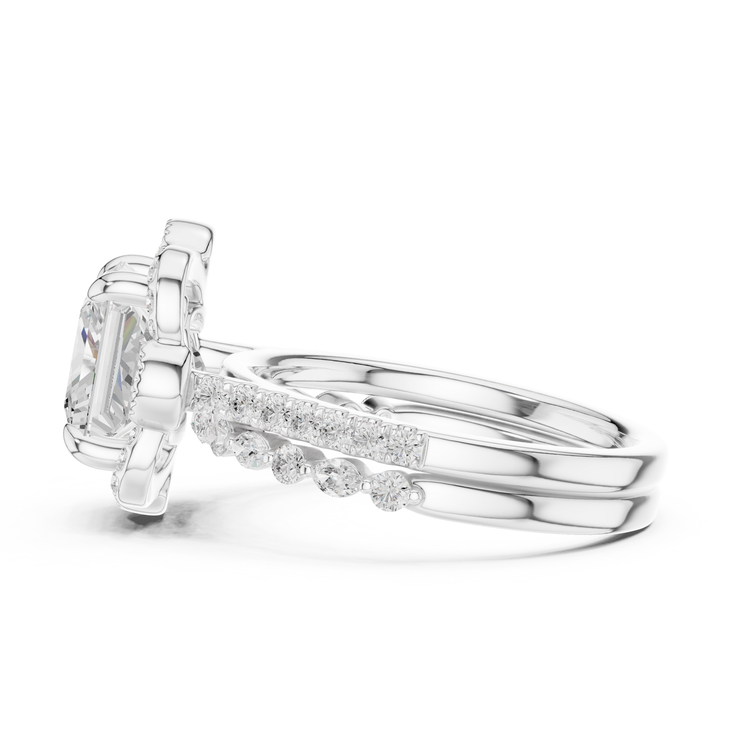 3.65Ct Princess, Marquise and Round Cut Diamond Unique Vintage Classic Dainty Bridesmaid Ring For Her - HIGHCARAT DIAMONDS
