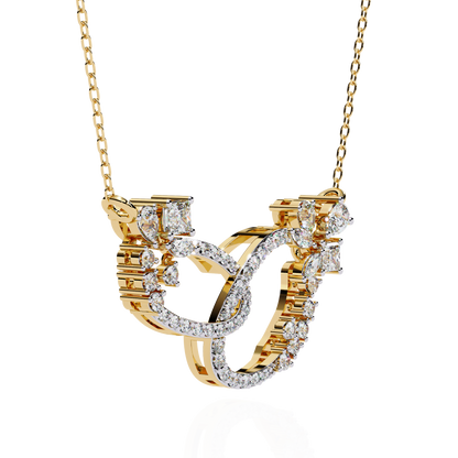 Princess, Marquise, Pear & Round Shapes Lab Grown  Diamond Art Deco  Stunning Classic Wedding Necklace For Women's - HIGHCARAT DIAMONDS
