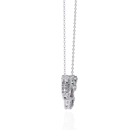 Princess, Marquise, Pear & Round Shapes Lab Grown  Diamond Art Deco  Stunning Classic Wedding Necklace For Women's - HIGHCARAT DIAMONDS