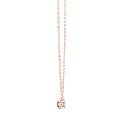 Princess Cut Solitaire Pendant Minimal Elegant Design In Gold Dainty Jewelry For Her - HIGHCARAT DIAMONDS