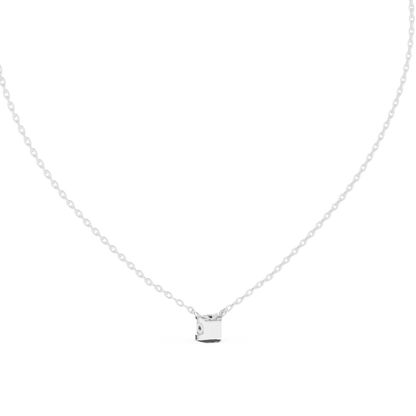Princess Cut Solitaire Pendant Minimal Elegant Design In Gold Dainty Jewelry For Her - HIGHCARAT DIAMONDS