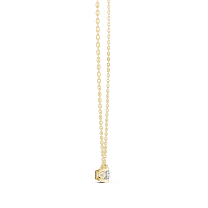 Princess Cut Solitaire Pendant Minimal Elegant Design In Gold Dainty Jewelry For Her - HIGHCARAT DIAMONDS