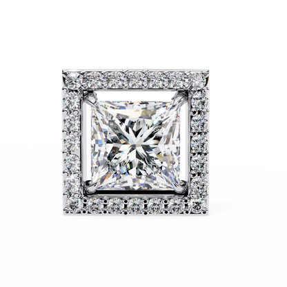 Princess And Round Cut Diamond Classic Unique Art Deco Stunning Vintage Stud Earring Gift For Her - HIGHCARAT DIAMONDS
