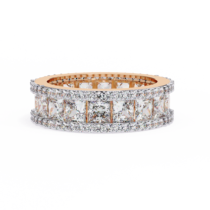 Princess & Round Cut Lab Grown Diamond Full Eternity Band - HIGHCARAT DIAMONDS
