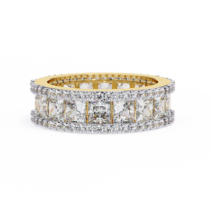 Princess & Round Cut Lab Grown Diamond Full Eternity Band - HIGHCARAT DIAMONDS