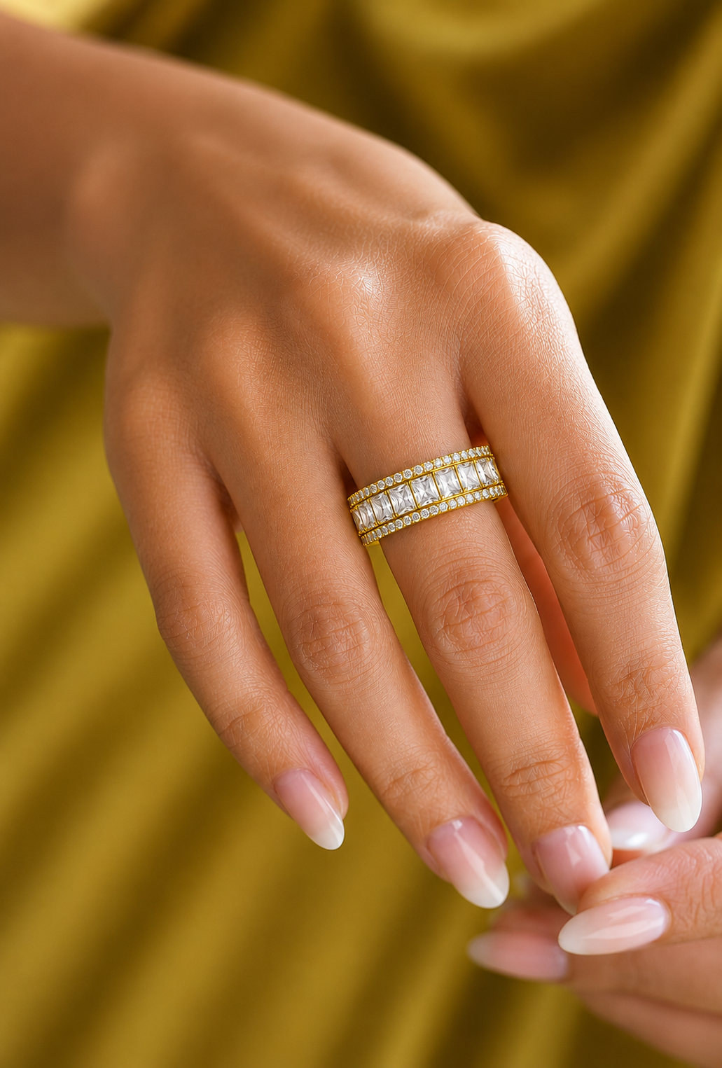 Princess & Round Cut Lab Grown Diamond Full Eternity Band - HIGHCARAT DIAMONDS