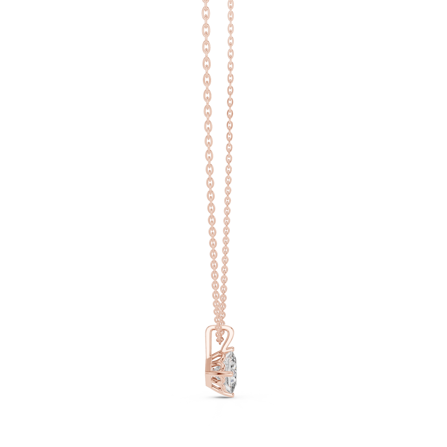 princess Cololress Labgrown Diamond Sparkling Pendant 1 Ct Solitaire 14K gold Jewelry - HIGHCARAT DIAMONDS