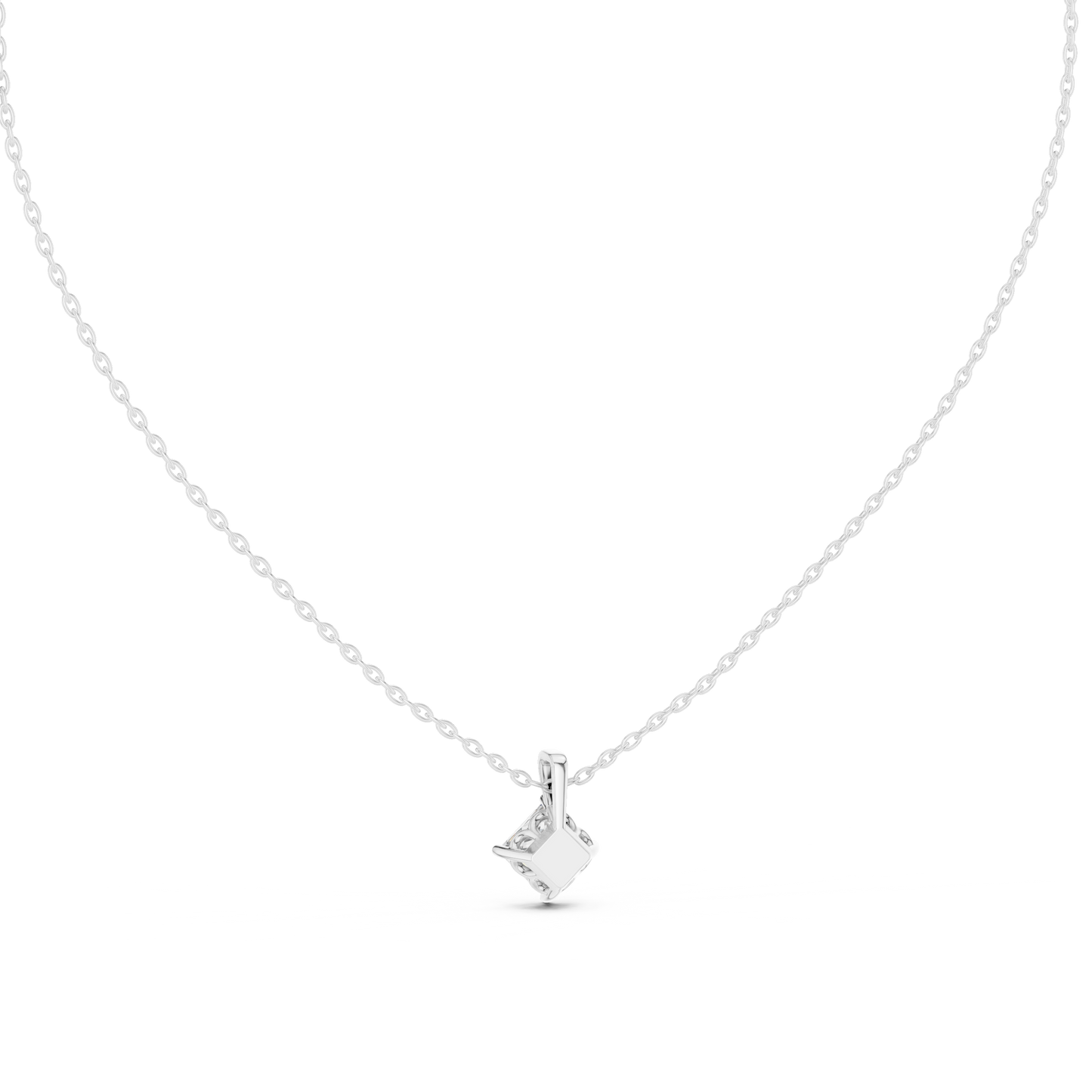 princess Cololress Labgrown Diamond Sparkling Pendant 1 Ct Solitaire 14K gold Jewelry - HIGHCARAT DIAMONDS