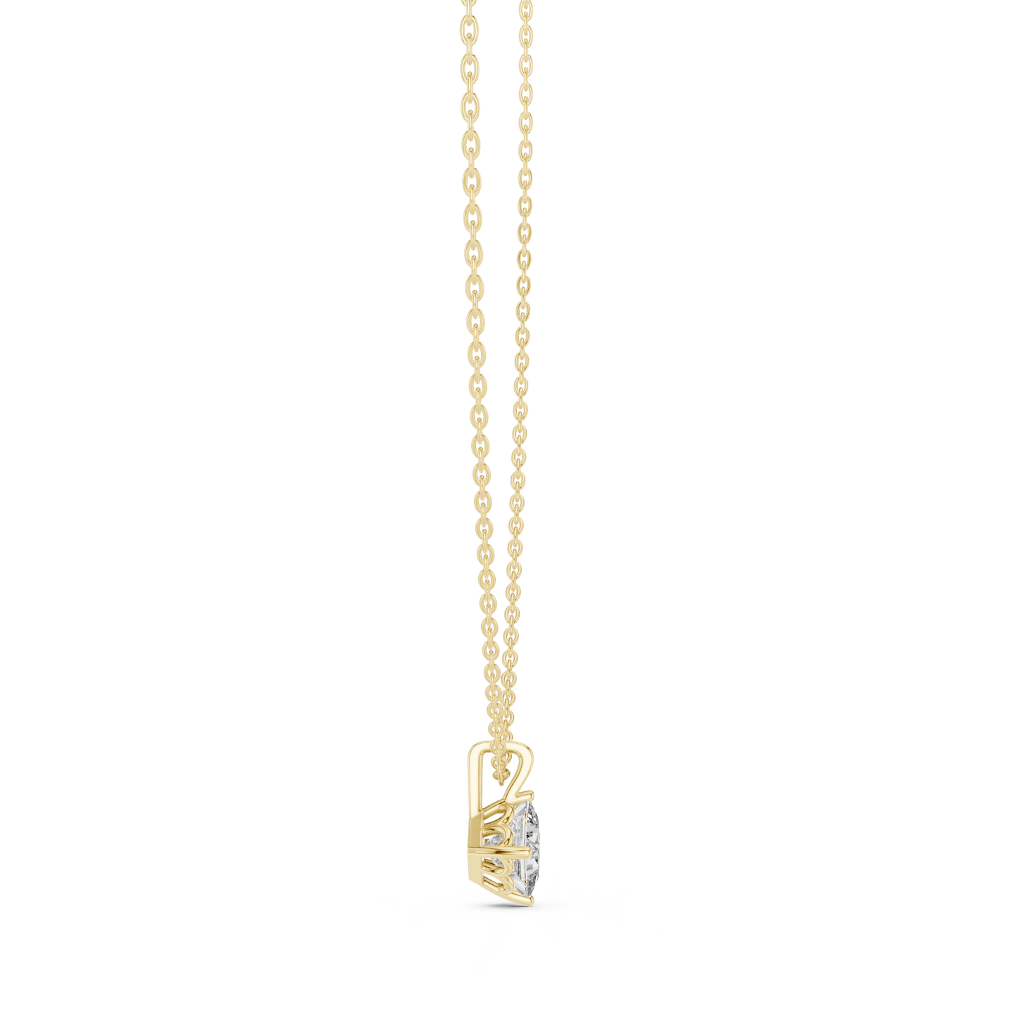 princess Cololress Labgrown Diamond Sparkling Pendant 1 Ct Solitaire 14K gold Jewelry - HIGHCARAT DIAMONDS