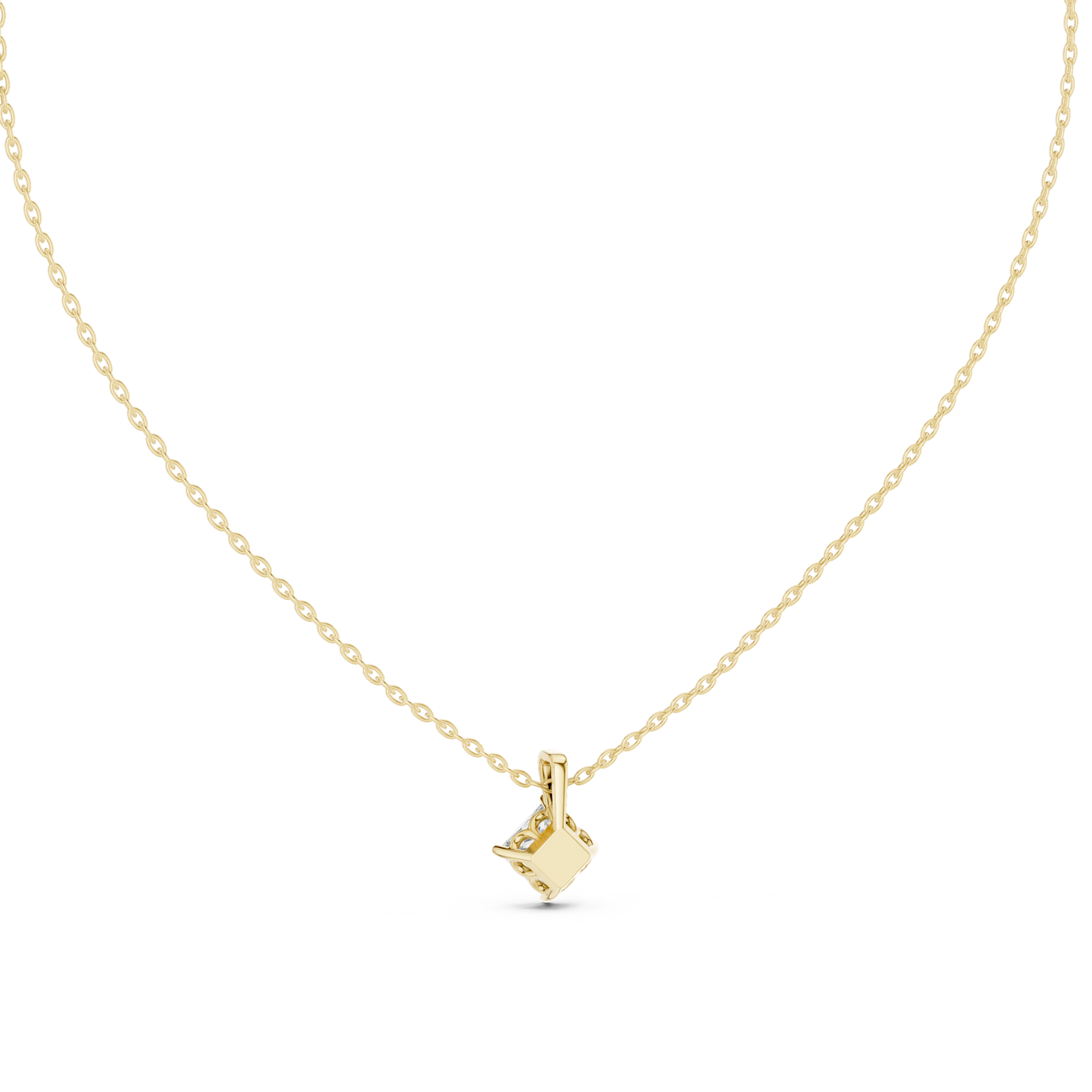 princess Cololress Labgrown Diamond Sparkling Pendant 1 Ct Solitaire 14K gold Jewelry - HIGHCARAT DIAMONDS