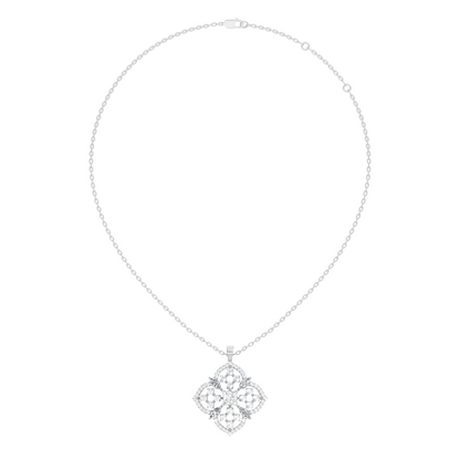 Handcrafted Marquise and Princess Diamond Gold Pendant Special Gift For Her In 14K Solid Gold - HIGHCARAT DIAMONDS