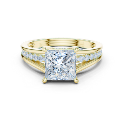 2.30Ct Princess and Round Cut Lab grown Diamond Ring, Unique Elegant Vintage Pave Set Dainty Ring Gift For Women's - HIGHCARAT DIAMONDS