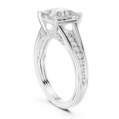 2.30Ct Princess and Round Cut Lab grown Diamond Ring, Unique Elegant Vintage Pave Set Dainty Ring Gift For Women's - HIGHCARAT DIAMONDS
