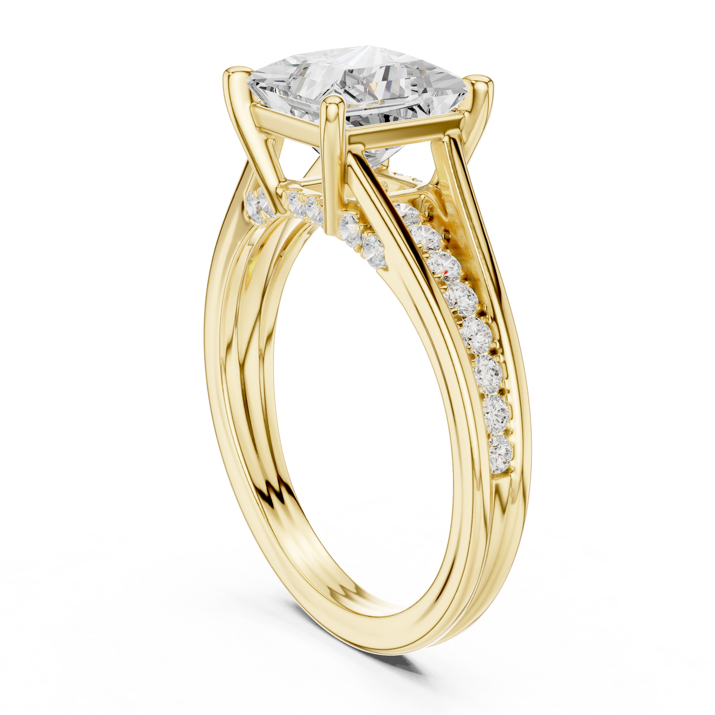 2.30Ct Princess and Round Cut Lab grown Diamond Ring, Unique Elegant Vintage Pave Set Dainty Ring Gift For Women's - HIGHCARAT DIAMONDS